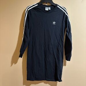 Adidas Black Dress with White Stripes